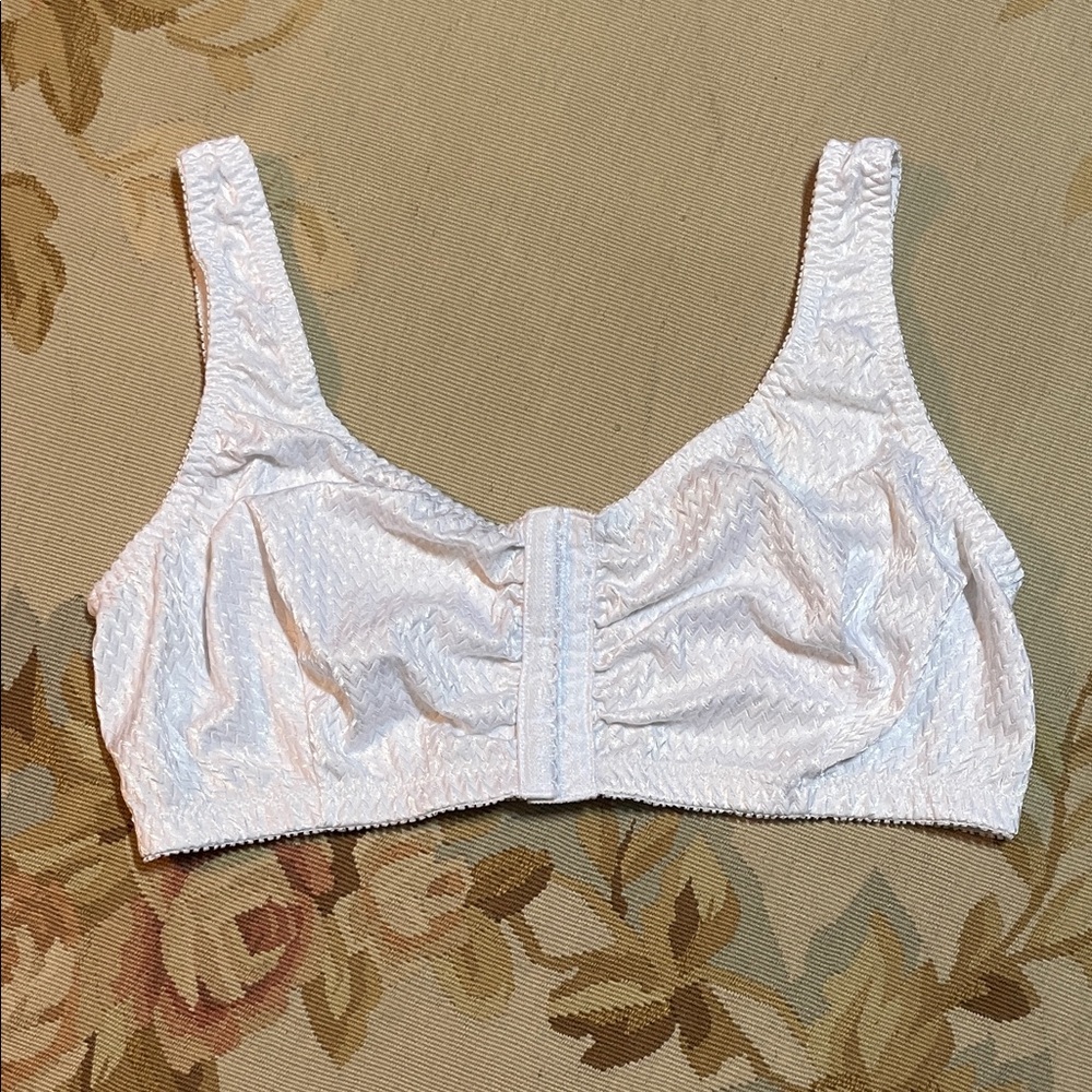 White Textured Bra